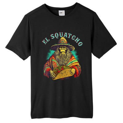 El Squatcho Poncho Taco Western Bigfoot Sasquatch Lovers Tall Fusion ChromaSoft Performance T-Shirt