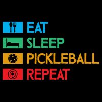 Eat Sleep Pickleball Repeat Gift For Pickleball Team Flat Bill Trucker Hat