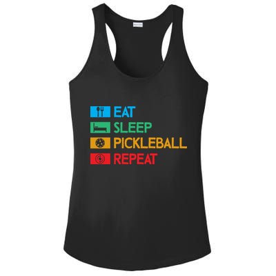 Eat Sleep Pickleball Repeat Gift For Pickleball Team Ladies PosiCharge Competitor Racerback Tank