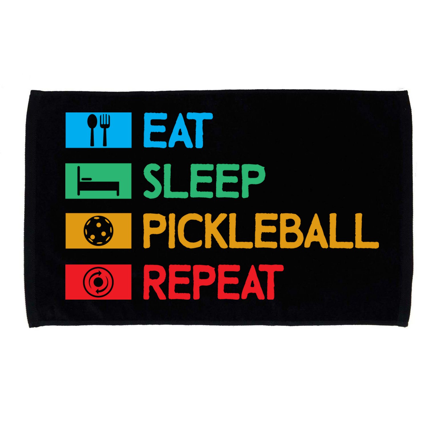Eat Sleep Pickleball Repeat Gift For Pickleball Team Microfiber Hand Towel