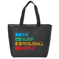 Eat Sleep Pickleball Repeat Gift For Pickleball Team Zip Tote Bag