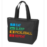 Eat Sleep Pickleball Repeat Gift For Pickleball Team Zip Tote Bag