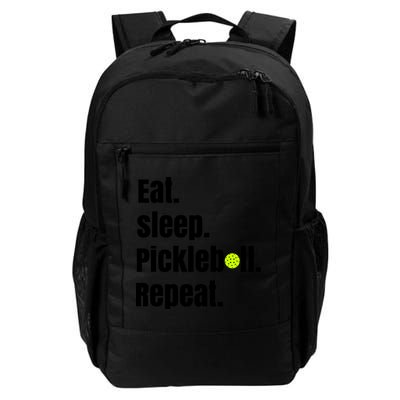 Eat Sleep Pickleball Repeat Funny Pickleball Quote Pickleball Text Backpack