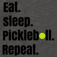 Eat Sleep Pickleball Repeat Funny Pickleball Quote Pickleball Text Vector Backpack