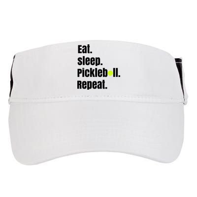 Eat Sleep Pickleball Repeat Funny Pickleball Quote Pickleball Text Adult Drive Performance Visor