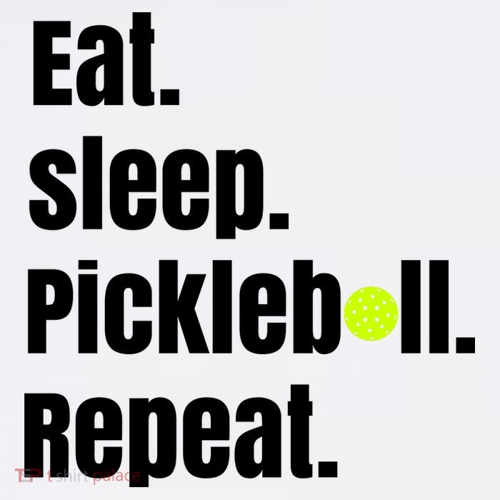 Eat Sleep Pickleball Repeat Funny Pickleball Quote Pickleball Text 11oz C Handle Ceramic Mug