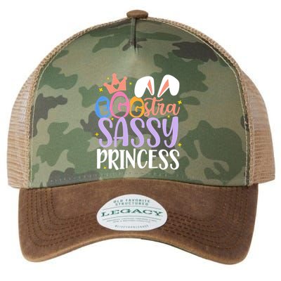 Eggstra Sassy Princess Happy Easter Cute Legacy Tie Dye Trucker Hat