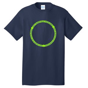 Eat Sleep Pickleball Circle Neon | Fun Pickleball Tall T-Shirt