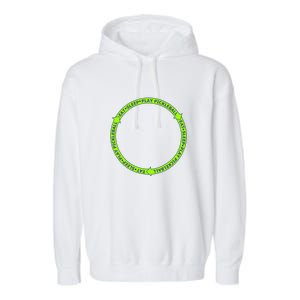 Eat Sleep Pickleball Circle Neon | Fun Pickleball Garment-Dyed Fleece Hoodie