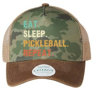 Eat Sleep Pickleball Repeat, Funny Pickleball Legacy Tie Dye Trucker Hat