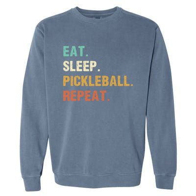 Eat Sleep Pickleball Repeat, Funny Pickleball Garment-Dyed Sweatshirt