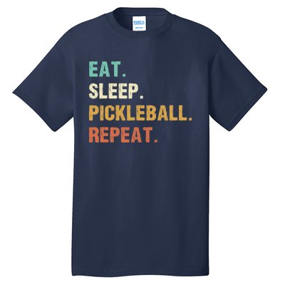 Eat Sleep Pickleball Repeat, Funny Pickleball Tall T-Shirt