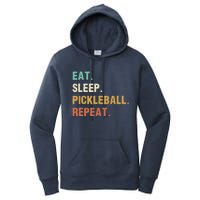 Eat Sleep Pickleball Repeat, Funny Pickleball Women's Pullover Hoodie