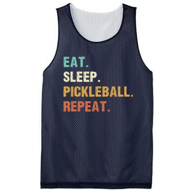 Eat Sleep Pickleball Repeat, Funny Pickleball Mesh Reversible Basketball Jersey Tank