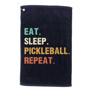 Eat Sleep Pickleball Repeat, Funny Pickleball Platinum Collection Golf Towel