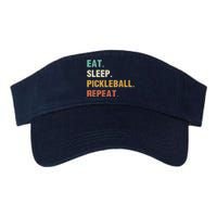 Eat Sleep Pickleball Repeat, Funny Pickleball Valucap Bio-Washed Visor