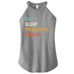 Eat Sleep Pickleball Repeat, Funny Pickleball Women's Perfect Tri Rocker Tank