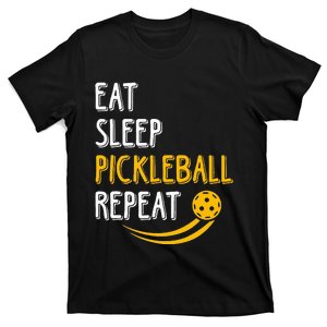 Eat Sleep Pickleball Repeat Player Funny T-Shirt