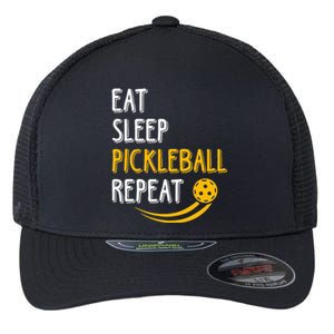 Eat Sleep Pickleball Repeat Player Funny Flexfit Unipanel Trucker Cap