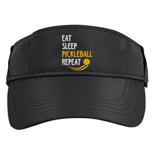 Eat Sleep Pickleball Repeat Player Funny Adult Drive Performance Visor