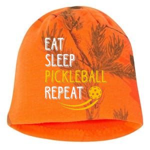 Eat Sleep Pickleball Repeat Player Funny Kati - Camo Knit Beanie