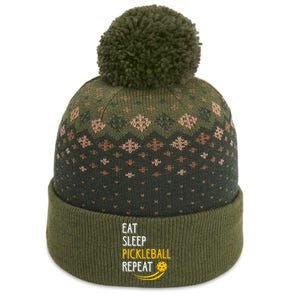 Eat Sleep Pickleball Repeat Player Funny The Baniff Cuffed Pom Beanie