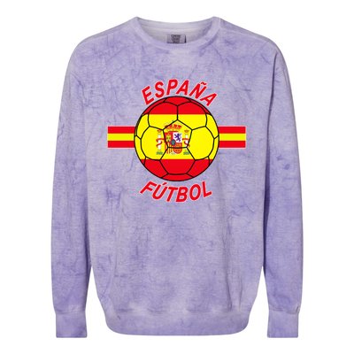 Espana Futbol Spain Soccer Logo Colorblast Crewneck Sweatshirt