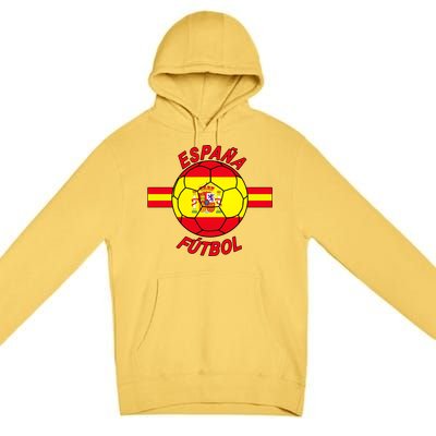 Espana Futbol Spain Soccer Logo Premium Pullover Hoodie