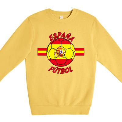 Espana Futbol Spain Soccer Logo Premium Crewneck Sweatshirt