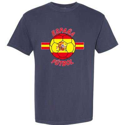 Espana Futbol Spain Soccer Logo Garment-Dyed Heavyweight T-Shirt