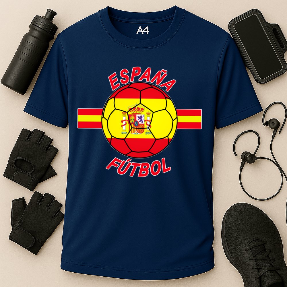 Espana Futbol Spain Soccer Logo Cooling Performance Crew T-Shirt