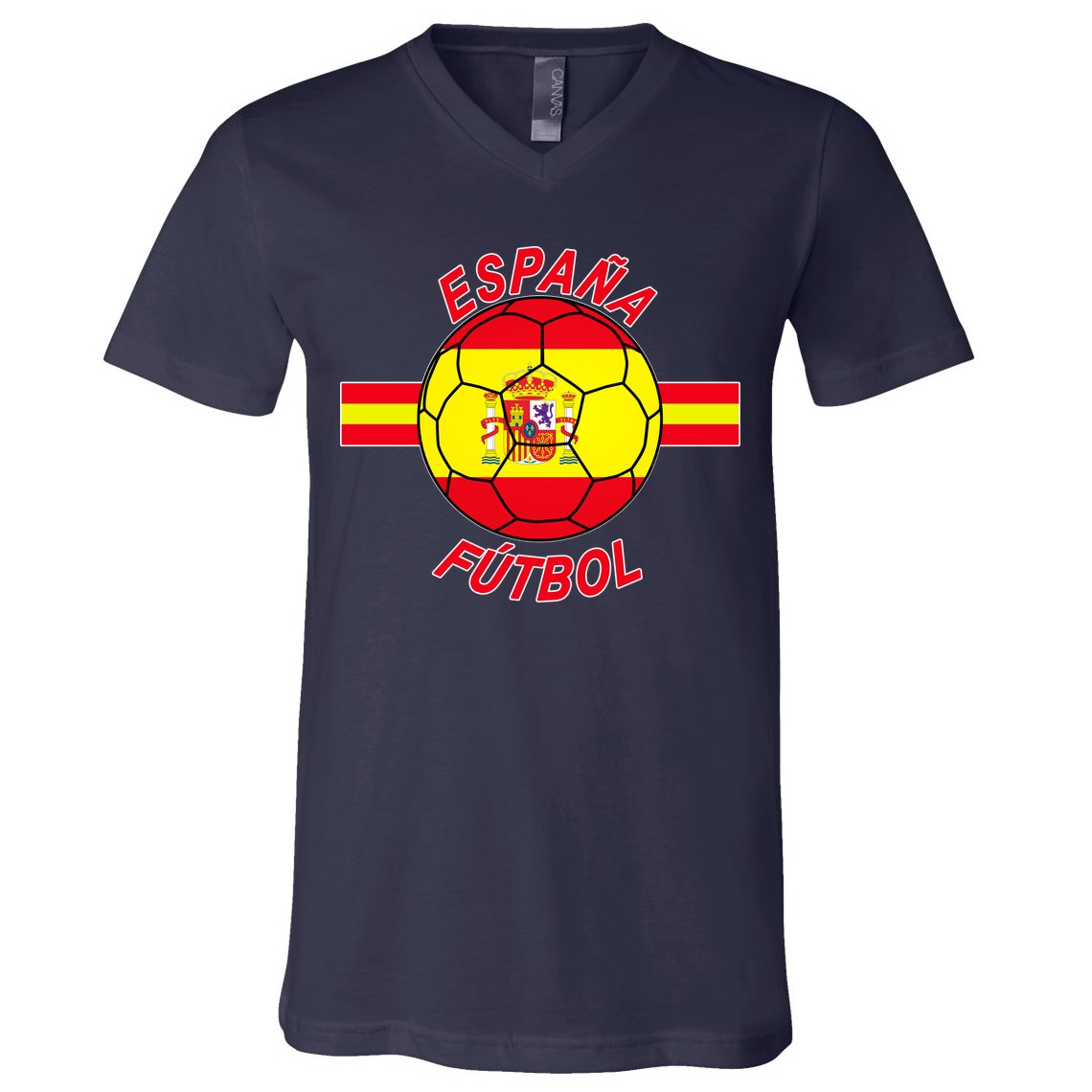 Espana Futbol Spain Soccer Logo V-Neck T-Shirt