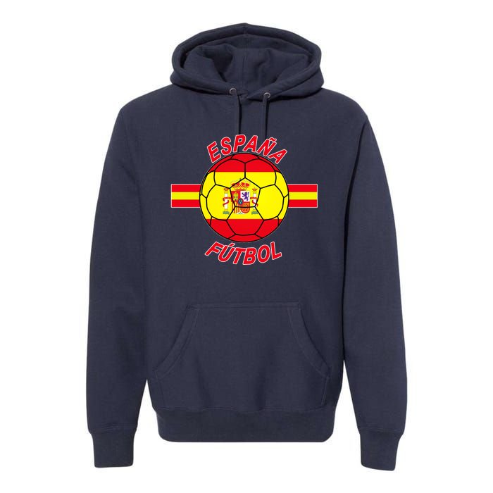 Espana Futbol Spain Soccer Logo Premium Hoodie