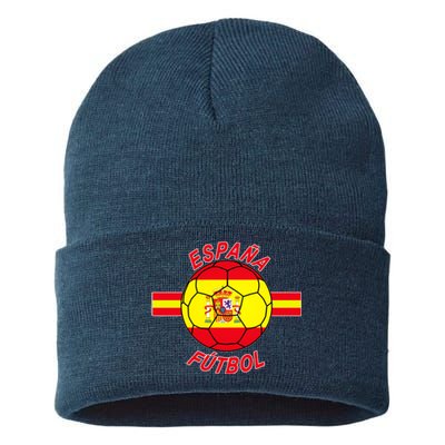 Espana Futbol Spain Soccer Logo Sustainable Knit Beanie