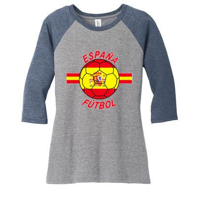 Espana Futbol Spain Soccer Logo Women's Tri-Blend 3/4-Sleeve Raglan Shirt