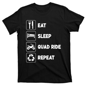 Eat Sleep Quad 4 Wheeler Repeat ATV Rider Riding Quad Runner T-Shirt