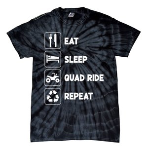 Eat Sleep Quad 4 Wheeler Repeat ATV Rider Riding Quad Runner Tie-Dye T-Shirt