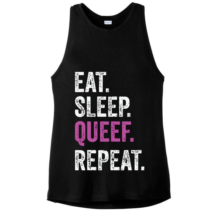 Eat Sleep Queef Repeat Queef Inappropriate Queefing Joke Ladies PosiCharge Tri-Blend Wicking Tank