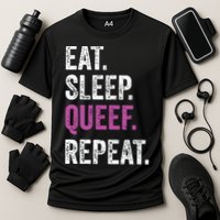 Eat Sleep Queef Repeat Queef Inappropriate Queefing Joke Performance Shirt