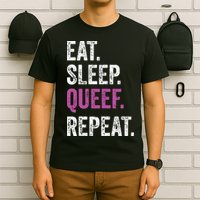 Eat Sleep Queef Repeat Queef Inappropriate Queefing Joke T-Shirt