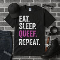 Eat Sleep Queef Repeat Queef Inappropriate Queefing Joke Tall T-Shirt