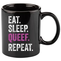Eat Sleep Queef Repeat Queef Inappropriate Queefing Joke 11oz C Handle Ceramic Mug