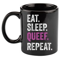 Eat Sleep Queef Repeat Queef Inappropriate Queefing Joke 11oz C Handle Ceramic Mug