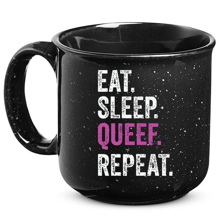Eat Sleep Queef Repeat Queef Inappropriate Queefing Joke 15oz Campfire Ceramic Mug