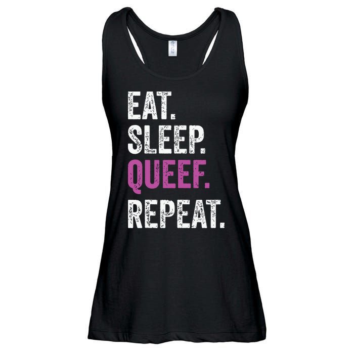 Eat Sleep Queef Repeat Queef Inappropriate Queefing Joke Ladies Essential Flowy Tank