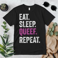 Eat Sleep Queef Repeat Queef Inappropriate Queefing Joke Premium T-Shirt