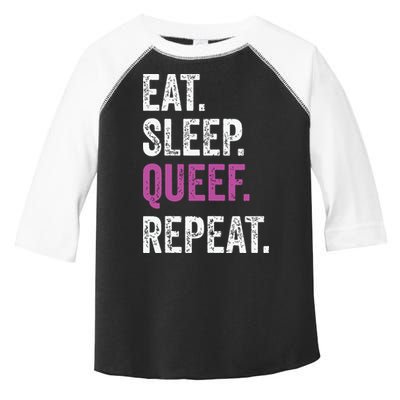 Eat Sleep Queef Repeat Queef Inappropriate Queefing Joke Toddler Fine Jersey T-Shirt