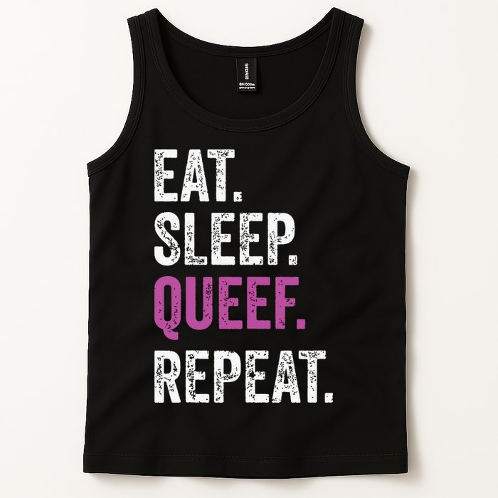 Eat Sleep Queef Repeat Queef Inappropriate Queefing Joke Tank Top
