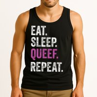 Eat Sleep Queef Repeat Queef Inappropriate Queefing Joke Tank Top