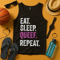 Eat Sleep Queef Repeat Queef Inappropriate Queefing Joke Tank Top